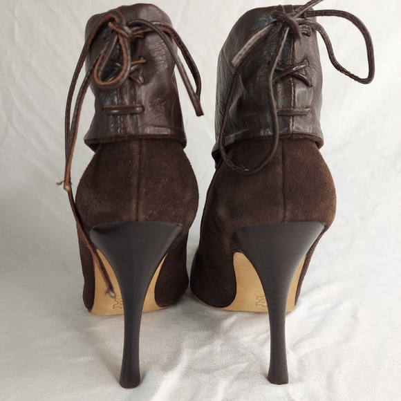 Dolce Vita Brown Suede Leather Heeled Boots - Picture 6 of 15